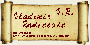 Vladimir Radičević vizit kartica